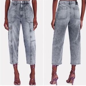 Mother Superior The Private Zip Pocket Ankle Jeans size 34 Acid Gray Wash